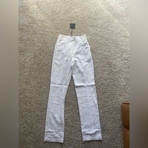 White linen pants